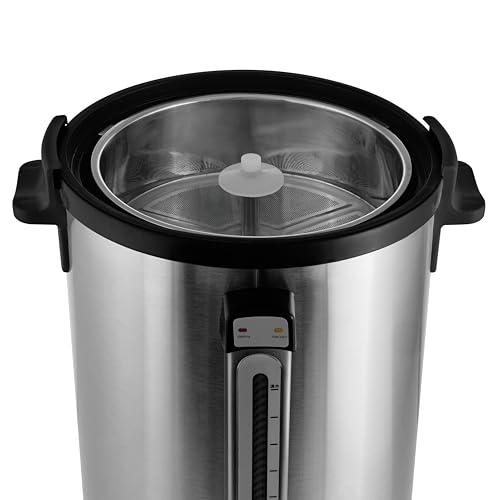 Homestyle Cafetera Percoladora de Acero Inoxidable Capacidad de 10L para 50 Tazas 120v con Medidor De Agua