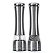 Electric Salt and Pepper Grinder Shakers, CANPER Battery Operated Stainless Steel Pepper Mills （1 Pack）