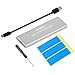 XT-XINTE NVMe PCIE USB3.1 HDD Enclosure M.2 to USB Type C 3.1 M Key SSD Hard Disk Drive Case External Mobile Box (Silver) primary