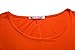 JollieLovin Women's Short Sleeve Loose Fit Flare Hem T Shirt Tunic Top (Orange, 2X)