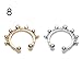 Elegant4beauty 20 Pcs 12mm Fake Septum Clicker Nose Ring Non Piercing Hanger Clip Body Jewelry