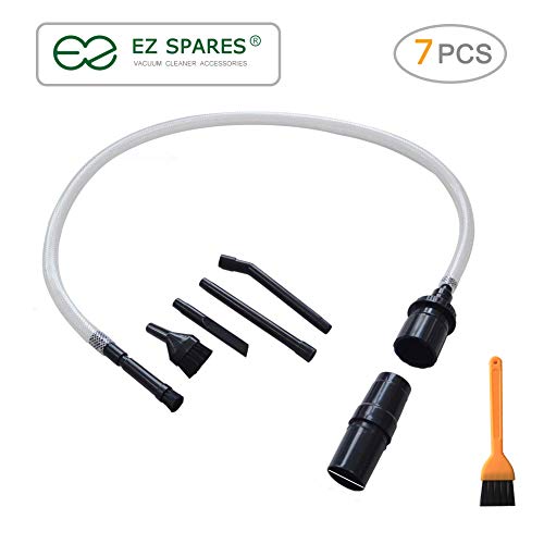 EZ SPARES 7PCS Micro Vacuum Attachment 7 Piece Kit Keyboard Crevice Cleaning Tool Brush Kit