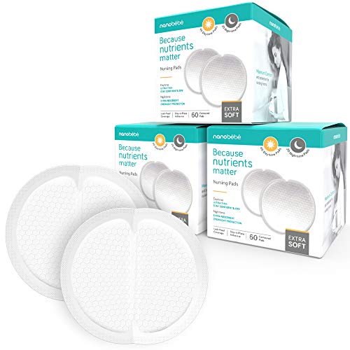 Photo 1 of Nanobébé Disposable Nursing Pads Multipack – 120 Days and 60 Nights Ultra Thin and Extra Absorbent Vented Leak Proof Nursing Essentials