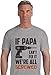 Tstars If Papa Cant Fix It Funny Mens Tshirts -Cool Dad Shirts for Men Gift - Father’s Great Day Graphic Tees for Men - Gray