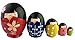 Winterworm Cute Japanese Little Girls Wear Kimono Pattern Egg Shape Handmade Wooden Russian Nesting Doll Matryoshka Kokeshi Set 5 Piece for Kids Toy Birthday Christmas Home Decoration