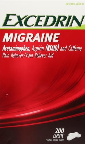 EXCEDRIN MIGRAINE RELIEF CAPLETS TO ALLEVIATE MIGRAINE SYMPTOMS – 200 COUNT