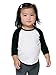 American Apparel Infant Poly-Cotton 3/4 Sleeve Raglan - White/Black / 18-24M