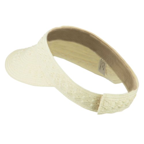 Toyo UPF 50+ Braided Designed Visor - Ivory OSFM