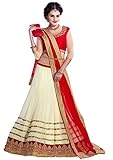 FAB IKSHVAKU Women's Georgette Lehenga Choli Free Size Red