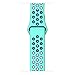 For Apple Watch Band, Wearlizer Soft Silicone Sport Replacement Strap for both Series 1 and Series 2 - 38mm Green and Blue