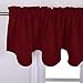 NICETOWN Window Valance Curtain for Kitchen - Home Fashion 52 inches x 18 inches Rod Pocket Valance Curtain Panel for Bedroom Christmas Decor/Living Room, Burgundy Red, Single Panel