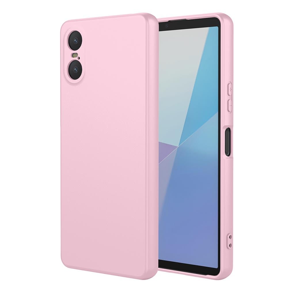 SEAHAI Case for Sony Xperia 10 VI, Ultra Thin Silky-Soft Touch Liquid Silicone Phone Cover with Shockproof Airbag Design, Premium TPU Bumper Fashion Case - Pink