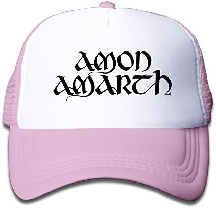 Macthy Amon Amarth Band Logo Boy's Mesh Snapback Hat Cap Pink