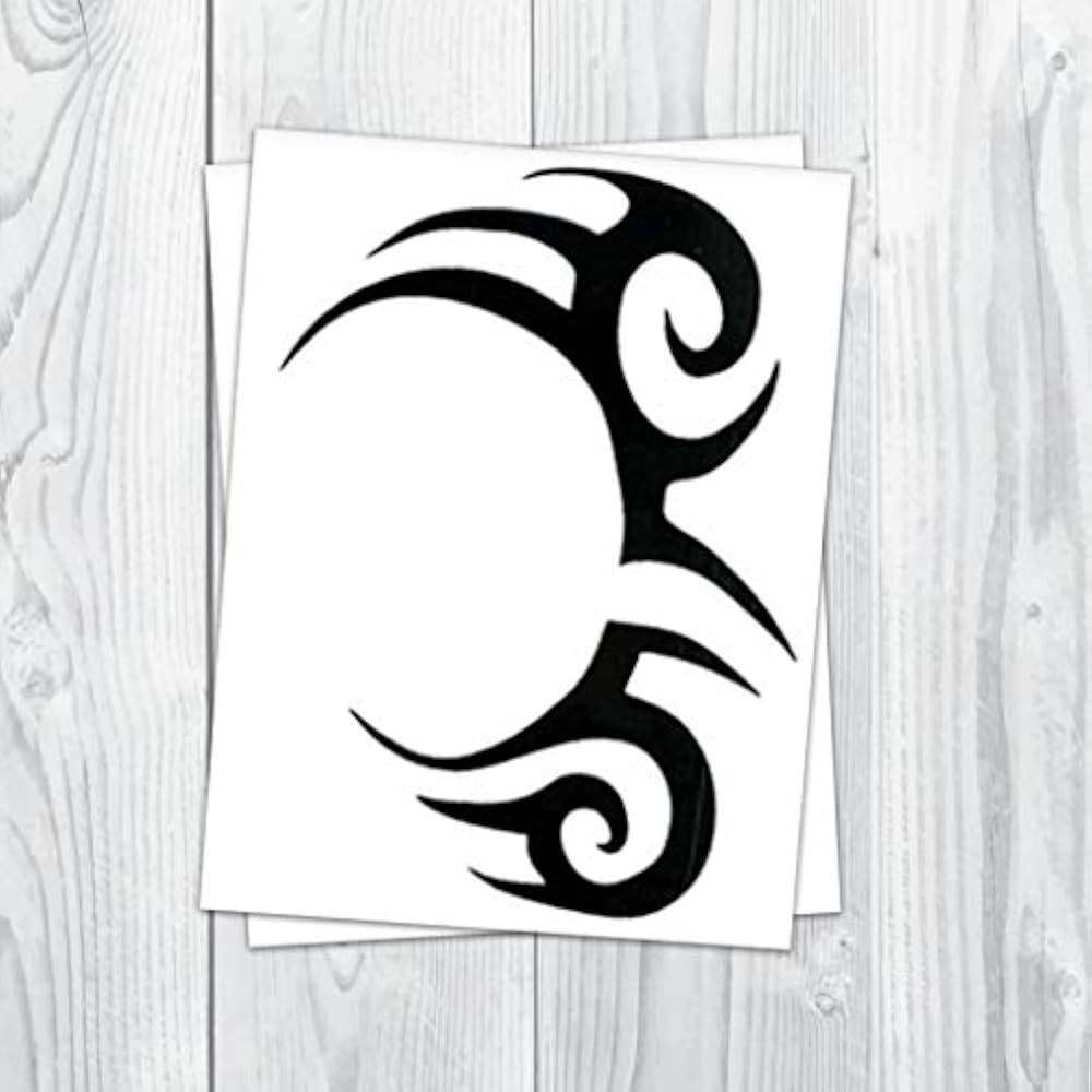 Mike Tyson Tribal Design Temporary Tattoos (2-Pack) Skin Safe MADE IN