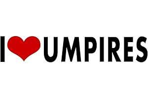 WITNYSTORE Umpires I love STICKER Heart DECAL VINYL BUMPER Baseball Softball DÉCOR CAR TRUCK LOCKER WINDOW WALL NOTEBOOK (1.5"x6.5")