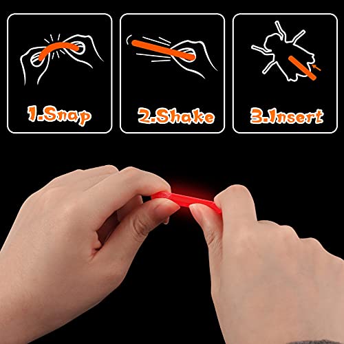 LovesTown 48 PCS Halloween Glow Critters Set, Glow in The Dark Critters Toys 12 Critters Toys and 36 Glow Sticks Halloween Bug Toys for Halloween Goodie Bag Fillers