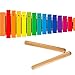 BBTO 2 Pack 8 Inch Classical Solid Hardwood Claves, Percussion Instrument/ Rhythm Sticks for The Young Musicians (Natural Wood Color)