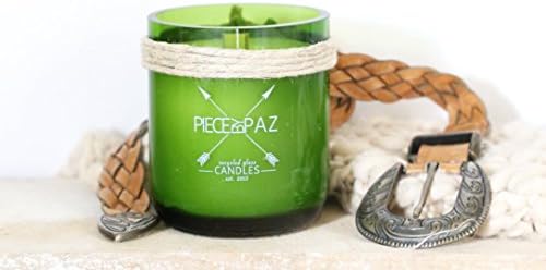 OLD MONEY || Leather, cashmere candle || Recycled Wine Bottle-Wood Wick-Soy Candle || 8 ounces, mandle