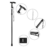 Sminiker Professional Folding Walking Canes with Carrying Bag Lightweight Adjustable Canes and Walking Sticks for Men and Women with Wrist Strap Aluminum Alloy Shaft