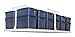 Monkey Bars Rack Ceiling Mounted Overhead Garage Storage System 750-Pound Capacity, 4' X 8', White