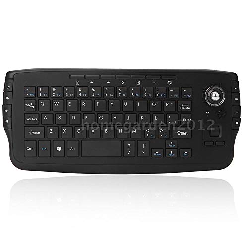 FidgetFidget E30 2.4GHz Wireless Keyboard with Trackball Mouse Scroll Wheel Remote B5I7