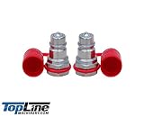 TL37-M 2 Pack Ag Quick Coupler Male Nipple - Poppet Style Hydraulic Tractor Coupling - Iso5675 1/2" Standard Size Most Agricultural Tractors and Machinery