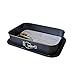 meleg otthon Springform Pan Cheesecake Pan Leakproof Cake Pan Bakeware Rectangle Nonstick Removable Bottom Black 10.6