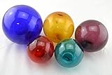 5 Pcs Reproduction Blown Glass Float Fishing Buoy Ball Assort Sizes Colors