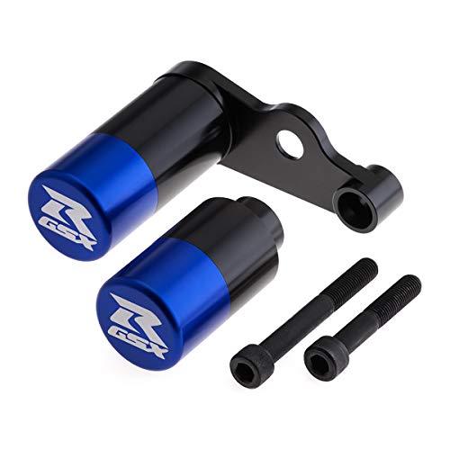BlackPath - Fits 2006-2009 Suzuki Frame Sliders GSX-R600 + GSX-R750 Motorcycle Slider Puck (Black) T6 Billet No Cut