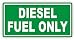 Diesel Fuel Only Vinyl Decal | Sticker | Label Fuel Gas Door Label Weatherproof