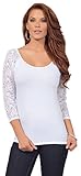 Women's Sheer Lace Long Sleeve Scoop Neck Slim Comfort Fit Fashion Top
