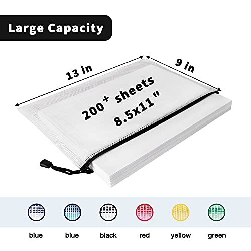 SUNEE Plastic Zipper Pouches 9x13in (Black, 30 Packs),WaterResistant