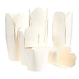 Pack of 60 Chinese Takeout Food Containers - Take Out Boxes, To-Go Eating, Chinese Party Supplies 16oz, White - 3.3 x 3.6 x 2.7 Inches