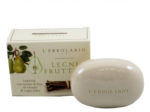 L'ErbolarioPerfumed Bar Soap – Gently Scented Body and Hand Soap Bar – Moisturizing and Nourishing with Natural Extracts – Legni Fruttati - 3.5 oz