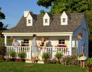 wooden cottage playhouse