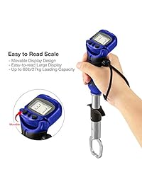 Piscifun   Pinza para labios de pescado con escala digital, impermeable, agarre para labios con escala digital electrónica, pinza de acero inoxidable para control de peces