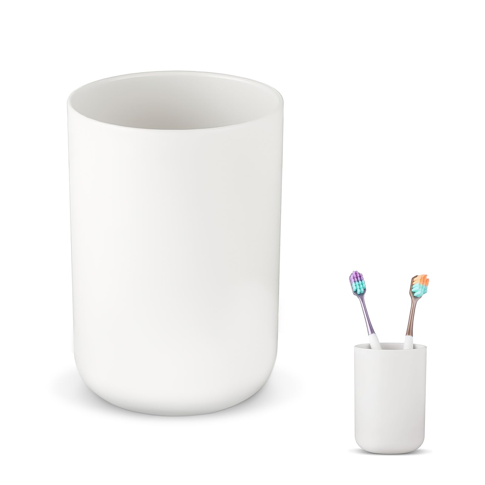 maxtachi Bathroom Toothbrush Holder Cups, 350ml Simple Design Tumbler Drinking Cups, Toothbrush Makeup Brush Holder for Bathroom, Portable Toothbrush Holder For Family Travel Camping