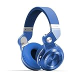 Bluedio T2s Bluetooth Headphones On Ear with Mic, 57mm Driver Rotary Folding Wireless Headset, Wired and Wireless Headphones for Cell Phone/TV/PC, 40 Hours Play Time (Blue)