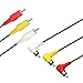 AV Cable - Gold Plated 90 Degree Right Angle RCA Audio/Video Cable 3 Male to 3 Male Composite Video Audio A/V AV Cable (3.3ft/1m)