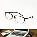 Computer Reading Glasses Blue Light Blocking - Reader Eyeglasses Anti Glare Eye Strain Light Weight for Women Men (Gradient Brown, 0.00)