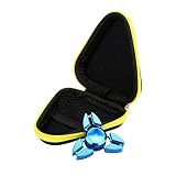 Creazy Gift For Fidget Hand Spinner Triangle Finger Toy Focus ADHD Autism Bag Box Case (Yellow)
