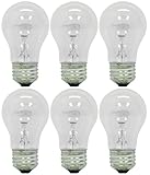 Ge Lighting 76579 Appliance 40-watt, 415-lumen A15 Light Bulb with Medium Base, 6-pack