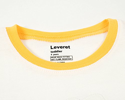 image for Leveret Kids & Toddler Pajamas Boys Girls Unisex 2 Piece Pjs Set 100% 