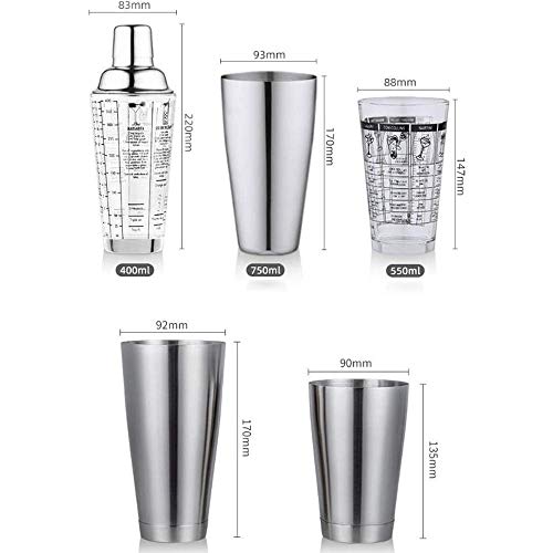 SILOLA Barkeeper-Kit 19-teiliges Bar-Tool-Set mit rustikalem, perfektem Bartending-Kit für zu Hause und Cocktail-Shaker… – Bild 6