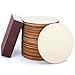 Blisstime 36 PCS 4 Inch Unfinished Wood Circles Round Slices with Sanding Sponge Wood Drink Coasters for Painting, Writing, diy Supplies, Engraving and Carving, Home Decorations