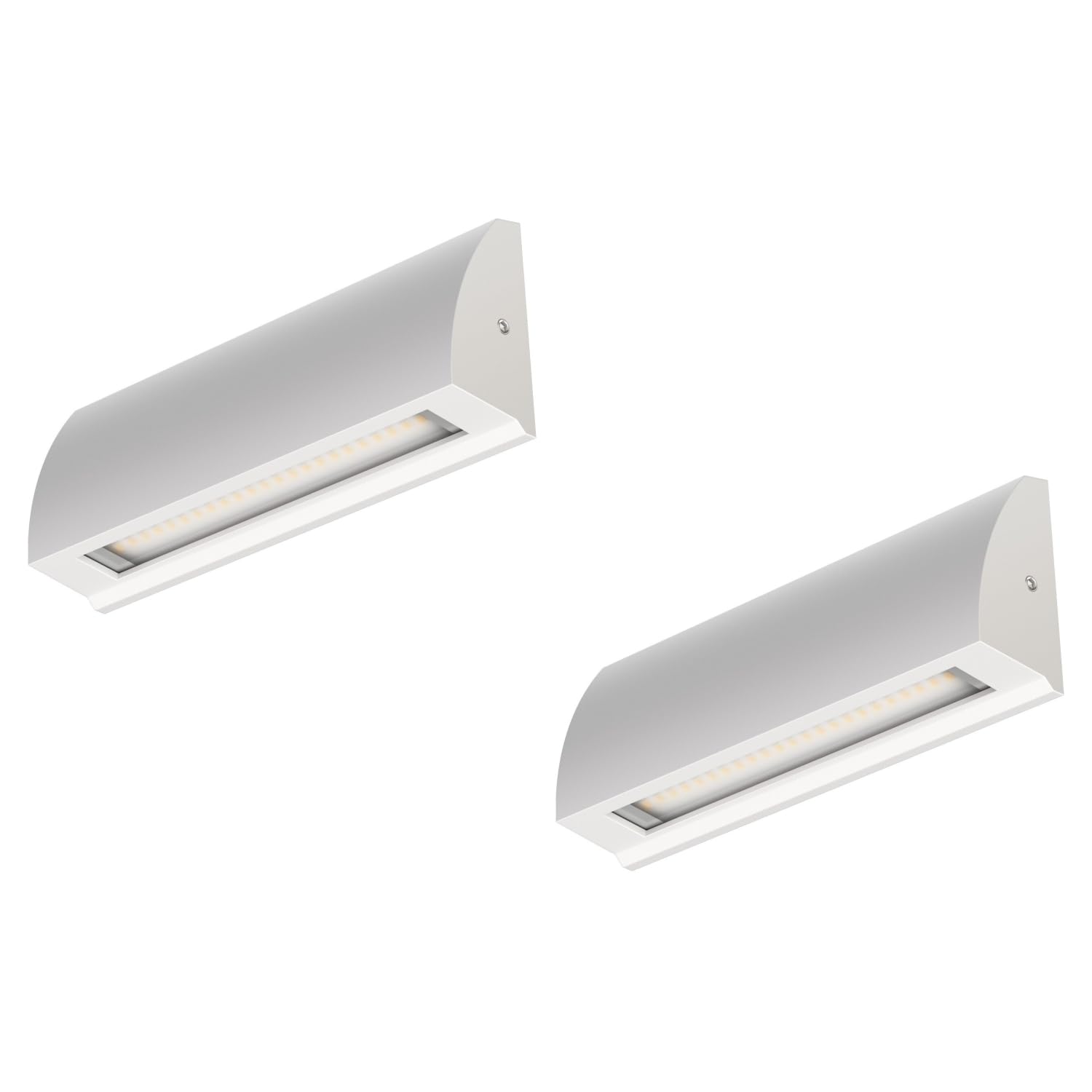 ledscom.de 2 LED wall Light/Staircase Light SEGIN for Outdoors, IP54, Flat, Downlight matt, Angular, 6.2 W, 566lm, Warm White — image 1
