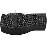 Perixx PERIBOARD-512 Ergonomic Split Keyboard - Natural Ergonomic Design - Black - Bulky Size 19.09"x9.29"x1.73"