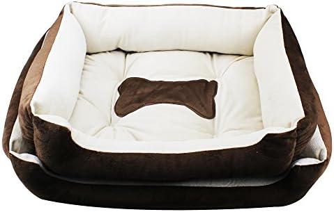 CYM Modern Chic Dog or Cat Bed | All-in-One Design to Fit any Pet and Home | Pet's Favourite, Bolstered Ultra-Soft Microfiber | Easy-to-Clean, 100% Machine Washable 27" x 35" (Large)