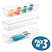 mDesign Plastic Kitchen Cabinet Drawer Organizer Tray - Storage Bin for Cutlery, Serving Spoons, Cooking Utensils, Gadgets - BPA Free, Food Safe, 12