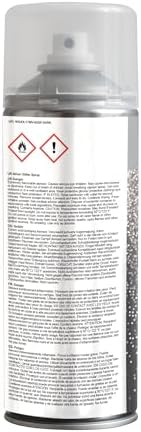 JENOLITE Silver Glitter Spray 400ml Clear Lacquer Multi-Surface Crafting view 2